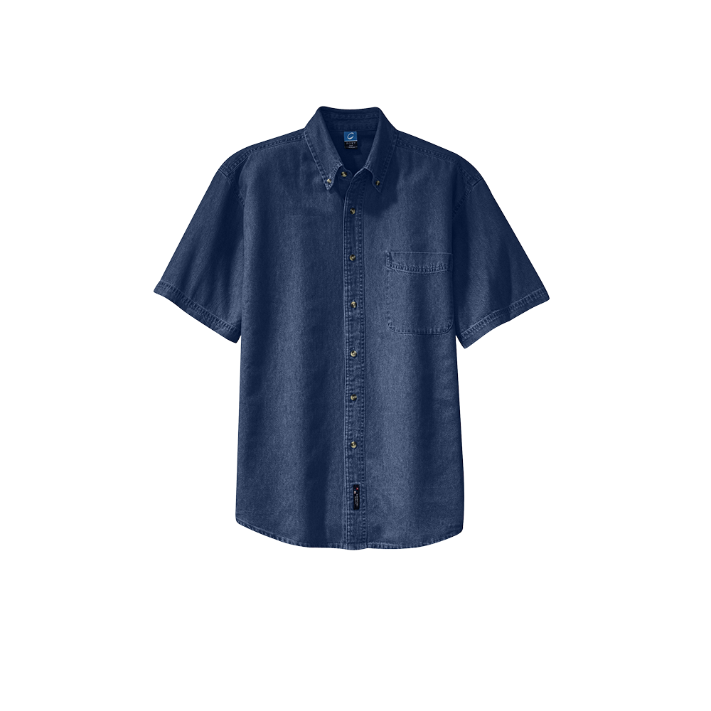 Port & Company SP11 Men’s Short-Sleeve Value Denim Shirt – Custom DTF Printed